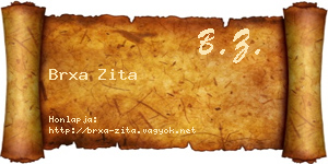 Brxa Zita névjegykártya